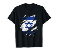 Drapeau d'Israël déchiré Motif étoile de David T-Shirt