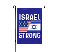 Drapeau d'Israël Drapeaux forts d'Israël, drapeau de jardin fort d'Israël Petit drapeau de jardin 12 x 18 bannière double face pour l'extérieur
