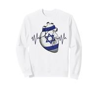 Drapeau d'Israël en Forme de cœur, Fier d'être juif Sweatshirt