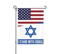 Drapeau d'Israël, petit drapeau de jardin israélien 12x18, bannière de jardin double face pour terrasse