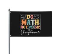 Drapeau « Do Math Not Magic » pour chambre d'adolescent, drapeaux amusants double face pour chambre de garçon, 9,1 x 1,5 m, tapisserie Do Math Not Magic pour dortoir universitaire