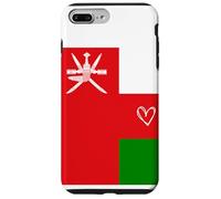Drapeau d'Oman en Forme de cœur Fier, Patrimoine, fête Nationale, Femme et Homme Coque pour iPhone 7 Plus/8 Plus