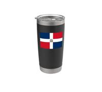 Drapeau dominicain de la République dominicaine Gobelet isotherme en acier inoxydable double paroi