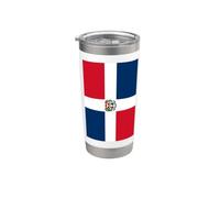 Drapeau dominicain de la République dominicaine Gobelet isotherme en acier inoxydable double paroi