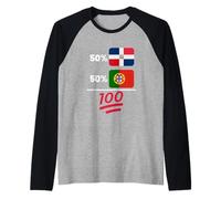 Drapeau dominicain Portugais et Patrimoine Manche Raglan