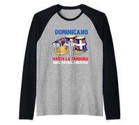 Drapeau dominicain RD République Dominicaine Baseball Bandera Manche Raglan