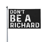 Drapeau Don't Be A Richard, drapeaux vintage double face, bannière extérieure pour l'extérieur, 3 x 5 pieds, tapisserie Don't Be A Richard pour le salon