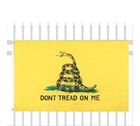 Drapeau « Don't Snack Me » Drapeaux patriotiques pour la salle - Drapeaux serpent à battants pour fête de thé - Drapeaux de serpent à battant double face Gadsden Libertarian, 88,9 x 149,9 cm, pour