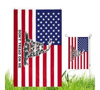 Drapeau Don't Snack On Me - Bannière Avec Drapeaux De Pays Pour Intérieur De 35 × 59 Pouces | Drapeau Double Face Pour Extérieur Avec Serpent À Hochets Tea Party, Drapeaux Libertaires De Gadsden Pour