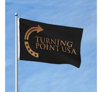Drapeau doré Turning Point USA 2 x 3 pieds pour porche, extérieur, intérieur, arrière-cour, pelouse, décoration suspendue, drapeau, bannière, panneau