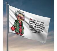 Drapeau d'orientation « Bar An Elderly Woman Struggles With Left Vs Right » - Accessoires de chambre pour adolescents et garçons - Décoration d'extérieur à suspendre (60 x 90 cm)