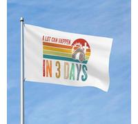 Drapeau Double Couture Drapeaux Beaucoup De Choses Peuvent Se Produire En 3 Jours Le Jour De Pâques Personnalisé Bannière Extérieure Pour Restaurant Manif Maison 90X150Cm