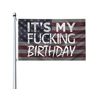 Drapeau Double Couture Drapeaux C'Est Mon Putain D'Anniversaire Personnalisée Bruant Pour Extérieur Fête Restaurant 90X150Cm