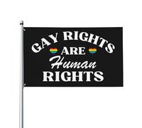 Drapeau Double Couture, Les Droits Des Homosexuels Sont Des Droits Humains, Les Droits Des Lgbt Sont La Fierté Des Transgenres. Avec Œillets Bruant Pour Restaurant Jardin Drapeaux 90X150Cm