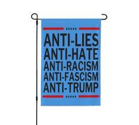 Drapeau double face 28 x 40 cm, anti-haine, mensonges et racisme, drapeau de jardin, vote du 5 novembre 2024, décoration pour la maison, l'extérieur, le jardin
