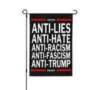 Drapeau double face 28 x 40 cm, anti-haine, mensonges et racisme, drapeau de jardin, vote du 5 novembre 2024, décoration pour la maison, l'extérieur, le jardin