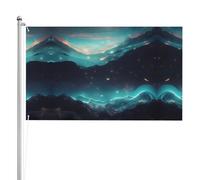 Drapeau double face avec étoiles de science-fiction 0,9 x 1,5 m. Drapeau d'extérieur lourd triple couche double face, bannière de jardin en polyester.