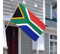 Drapeau double face de 0,9 x 1,5 m - Drapeau de l'Afrique du Sud - Drapeau de jardin lourd 200D - Œillets en laiton - Bannière extérieure pour les vacances