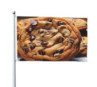 Drapeau double face de 1,2 x 1,8 m - Drapeau de cour extérieur - Chocolat - Cookie - Drapeaux de jardin amusants - Bannière de bienvenue pour la maison, le jardin, la pelouse, la décoration