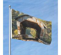 Drapeau double face de 1,2 x 1,8 m - Drapeau de pont recouvert d'Albany - Drapeau de jardin lourd 200D - Œillets en laiton - Drapeau d'extérieur pour les vacances