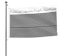 Drapeau double face de 1,5 x 2,4 m avec œillets - Drapeau décoratif pour patio, porche, événement de groupe.