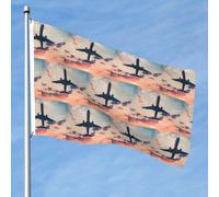 Drapeau double face de 1,5 x 2,4 m avec œillets pour décoration de patio, porche, événement de groupe.