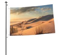Drapeau double face de 60 x 0,9 cm - Drapeau extérieur - Dunes de sable - Bannière amusante de bienvenue pour la maison, le jardin, la cour, la pelouse, la décoration d'intérieur/extérieur - Bannière