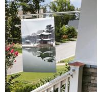 Drapeau double face de 60 x 0,9 cm pour l'extérieur de la cour, le lac d'hiver coréen, bannières amusantes de bienvenue pour la maison, le jardin, la cour, la pelouse, décoration d'intérieur/extérieur