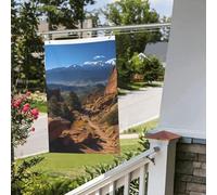 Drapeau double face de 60 x 0,9 cm pour l'extérieur de la cour, Pikes Peak Colorado - Bannière amusante de bienvenue pour la maison, le jardin, la cour, la pelouse, la décoration d'intérieur/extérieur
