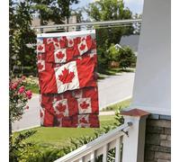 Drapeau double face de 61 cm x 0,9 m - Drapeau canadien amusant pour la maison, le jardin, la cour, la pelouse - Décoration d'intérieur/extérieur - Bannière de vacances