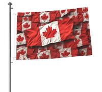Drapeau double face de 61 cm x 0,9 m - Drapeau canadien amusant pour la maison, le jardin, la cour, la pelouse - Décoration d'intérieur/extérieur - Bannière de vacances