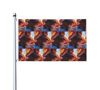 Drapeau double face de 9,6 x 1,5 m pour l'extérieur de la cour, drapeau d'antilope canyon amusant pour jardin, maison