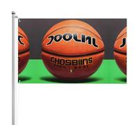 Drapeau double face de fond de basket-ball 91 x 152 cm Drapeau d'extérieur lourd triple couche double face 91 x 152 cm Bannière de jardin en polyester