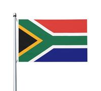 Drapeau double face de l'Afrique du Sud avec œillets pour décoration de fête et patio - 0,9 x 1,5 m