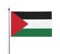 Drapeau double face de l'État de Palestine avec œillets pour décoration de fête et de patio 91 x 152 cm