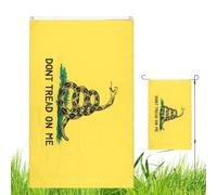 Drapeau double face « Don't Snack on Me » 89 x 150 cm | Gadsden Drapeaux libertariens pour fête extérieure et intérieure - Décoration murale pour cour, terrasse, balcon, porche