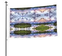 Drapeau double face du parc national Grand Teton de 1,5 x 2,4 m avec œillets, drapeau décoratif, patio, porche, événement de groupe.