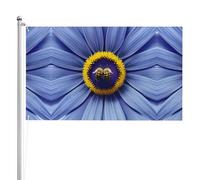 Drapeau double face en forme de cœur et d'abeille, 91 x 152 cm, drapeau extérieur lourd triple couche double face, bannière de jardin en polyester.