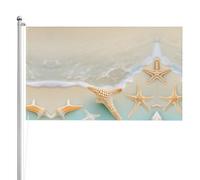 Drapeau double face étoile de mer de plage 91 x 152 cm Drapeau extérieur lourd triple couche double face 91 x 152 cm Bannière de jardin en polyester