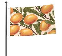 Drapeau double face fruits jaunes de 5,1 x 7,6 cm - Bannière d'extérieur robuste et décorative, idéale pour le jardin, la chambre et la décoration de fête