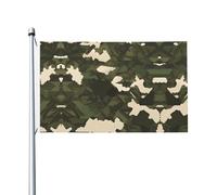 Drapeau double face imprimé camouflage de l'armée - 0,9 x 1,5 m, convient pour une utilisation en intérieur et en extérieur, fête, événement, décoration d'intérieur (sans poteau)