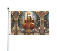 Drapeau double face imprimé dieu féminin - 0,9 x 1,5 m, convient pour une utilisation en intérieur et en extérieur, festif/événement/décoration d'intérieur (sans poteau)