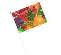 Drapeau double face imprimé fruits frais ananas à main extérieur intérieur sports jeux festival événements drapeau