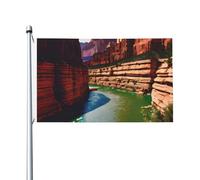 Drapeau double face imprimé Grand Canyon pour extérieur et intérieur - Bannière décorative de jardin et cour - Taille 0,9 x 1,5 m