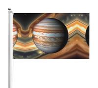 Drapeau double face Jupiter paysage 91 x 152 cm Drapeau extérieur lourd triple couche double face 0,9 x 1,5 m Bannière de jardin en polyester