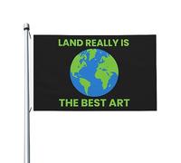 Drapeau double face Land Is Really Is The Best Art Durable pour l'extérieur, 3 x 5 pieds, bannières décoratives pour patio et intérieur, drapeaux amusants 3by5 pour fête à la maison