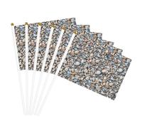 Drapeau double face léger imprimé pierres de plage pour fête, défilé, décoration d'intérieur, célébrations