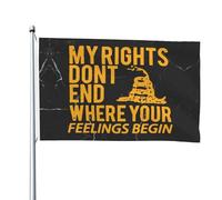 Drapeau Double face mes droits ne s'arrêtent pas là où vos sentiments commencent, décoration extérieure de cour 4x6 pieds