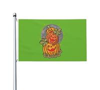 Drapeau double face mignon citrouille trois frères durable extérieur 3 x 5 pieds bannières de drapeau patio drapeaux décoratifs intérieurs drôles 3by5 drapeaux de fête à la maison