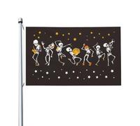 Drapeau double face motif tête de mort noir et blanc trippant, 3 x 5, pour décoration de chambre, jardin, extérieur, fournitures de fête, décoration murale, toile de fond pour extérieur, intérieur, ma